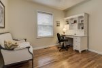 Office offers desk & Chair and couch.